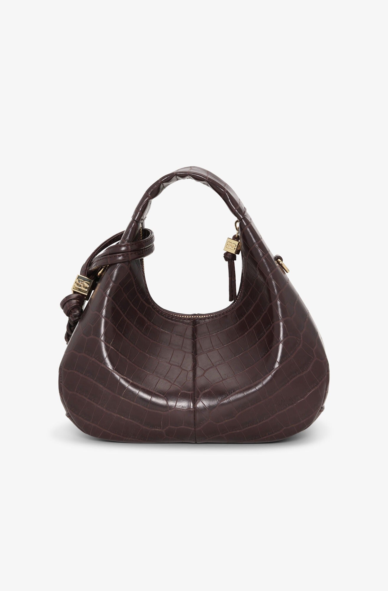G. Brown Croco Mini Hobo Bag
